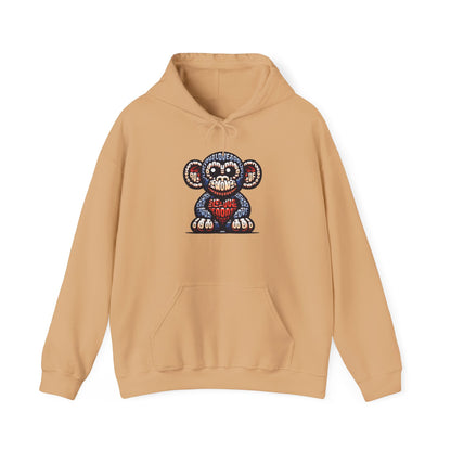 Designer Love Monkey Hoodie - Cool Graphic Animal Top, Ideal for Casual Outfits, Designer Hoodie