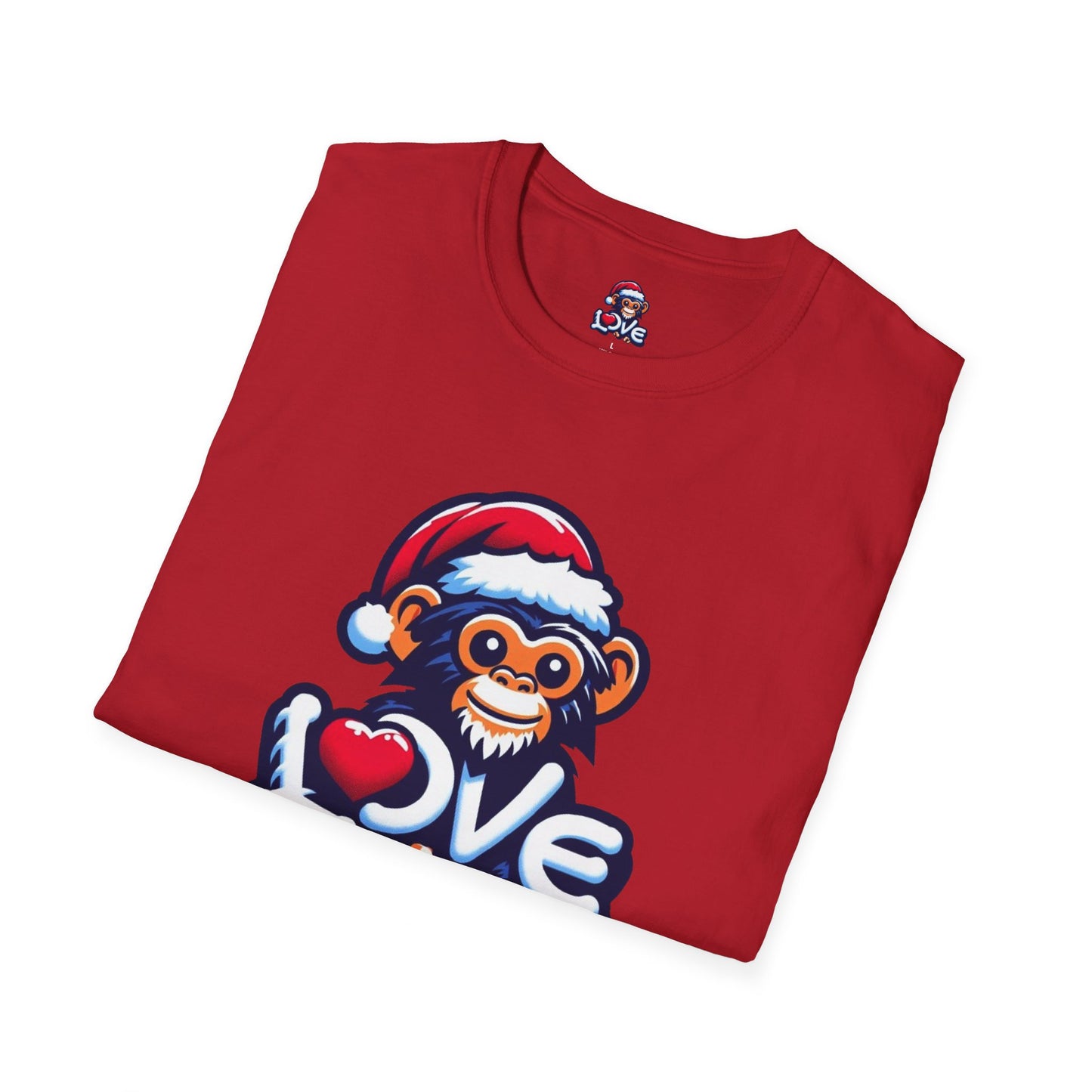 Christmas Special - Stylish Love Monkey T-shirt - Stand Out with Funky Design, Perfect for Everyday Wear & Gifting to Fashion Enthusiasts