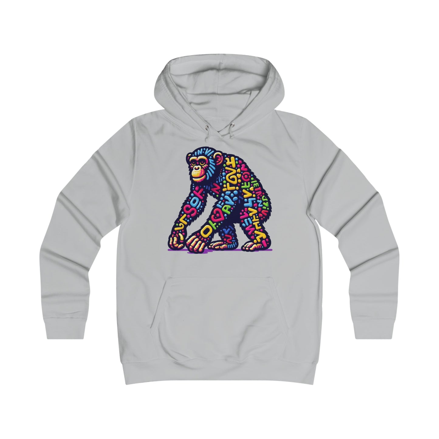 Hoodie with Love Monkey Design, Unisex Premium Crewneck, Stylish & Comfortable Outfit, Great Gift for Friends or Loved Ones