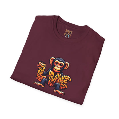 Love Monkey T-Shirt - Unique Designer Graphic Tee, Perfect Casual Wear, Ideal Designer Wear Gift