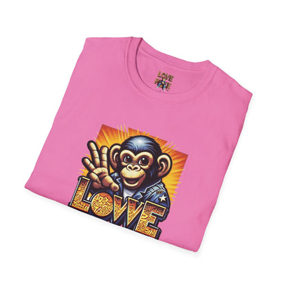 Stylish Love Monkey T-shirt - Stand Out with Funky Design, Perfect for Everyday Wear & Gifting to Fashion Enthusiasts