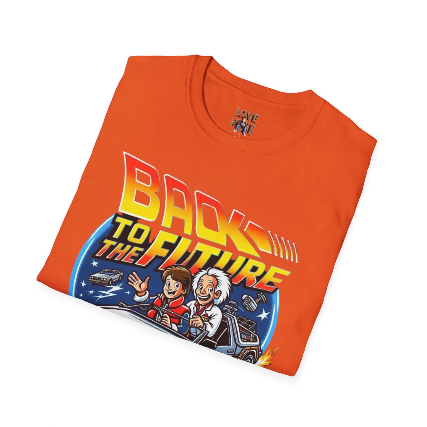 Limited Edition "In the Style of" Back to the Future, T Shirt, Hand Drawn Fan Art, Perfect Gift for Sci-Fi Enthusiasts and Movie Buffs