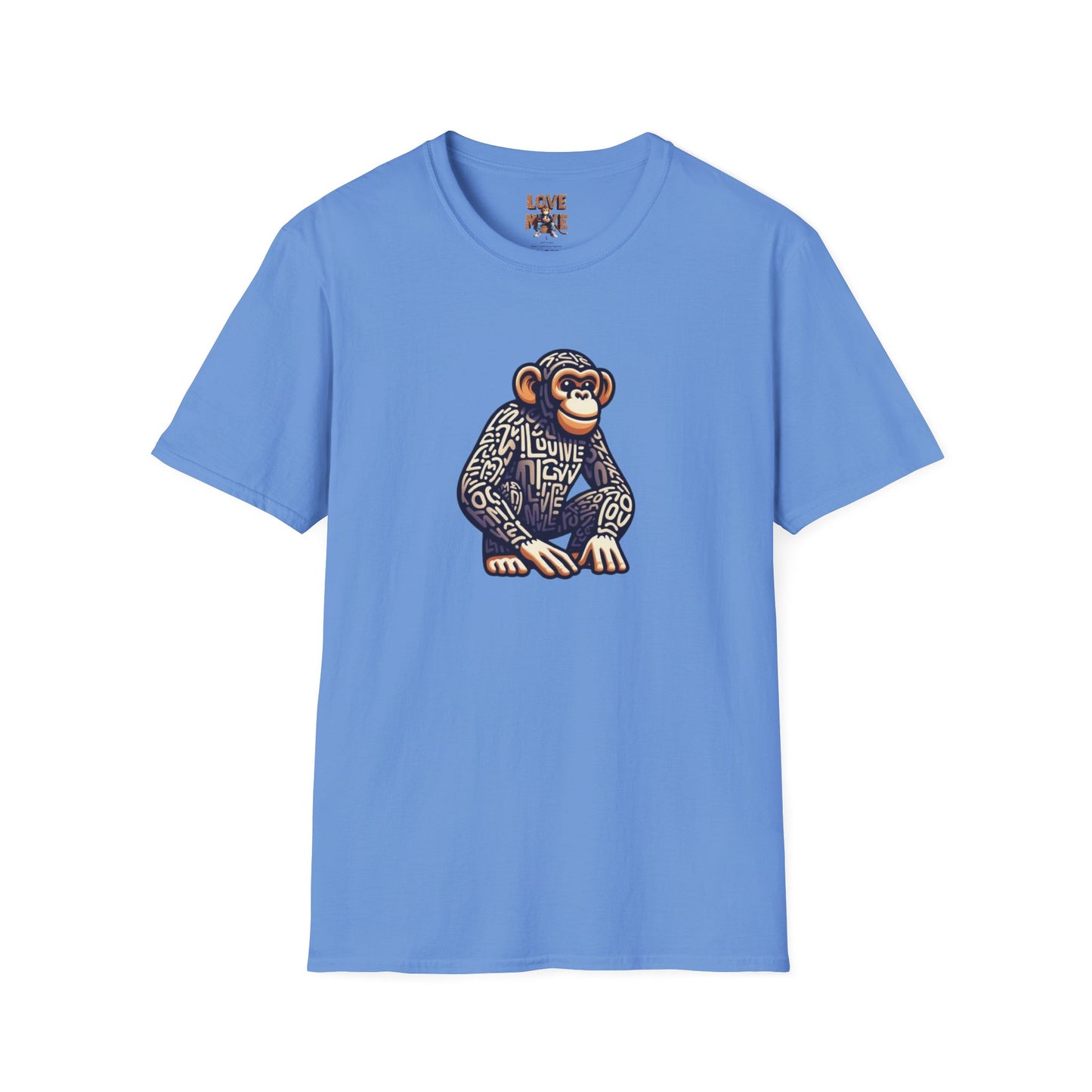 Love Monkey T-Shirt - Unique Designer Graphic Tee, Perfect Casual Wear, Ideal Designer Wear Gift