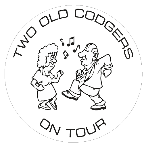 Two old codgers on tour bumper sticker